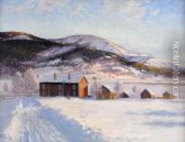 Vinterlandskap - Are Oil Painting - Carl Brandt