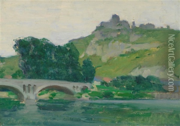 Chateau Gaillard, Les Andelys Oil Painting - Clarence Alphonse Gagnon