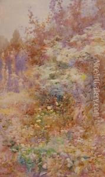 Flower Gardens Oil Painting - Ethel C. Nisbet