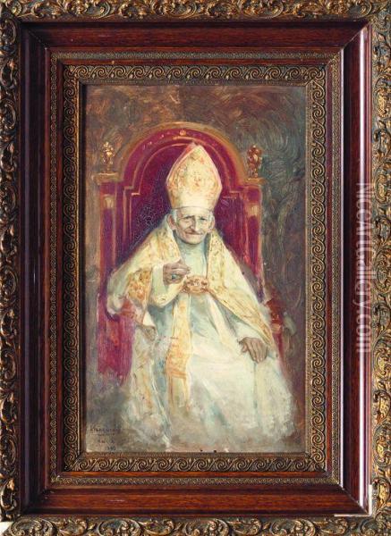 Retrato Del Papa Leon Xiii Oil Painting - Leandro Izaguirre