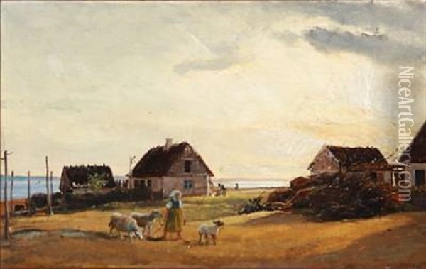 Summer Day On Lynaes, Denmark Oil Painting - Holger Henrik Herholdt Drachmann