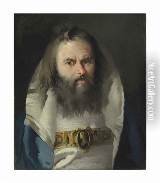 Portrait Of A Man Oil Painting - Lorenzo Baldissera Tiepolo