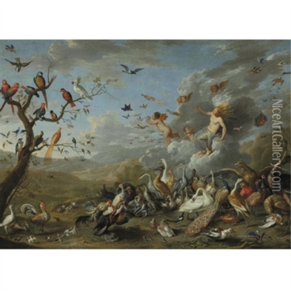 An Allegory Of Air Oil Painting - Jan van Kessel the Elder