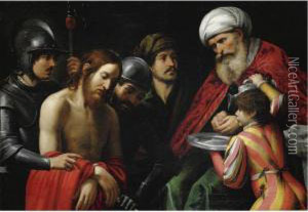 Cristo Davanti A Pilato Oil Painting - Lionello Spada