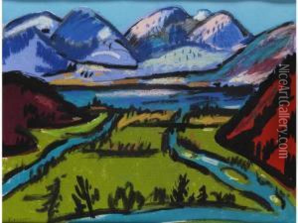 Sudliche Alpenlandschaft Oil Painting - Franz Wiegele