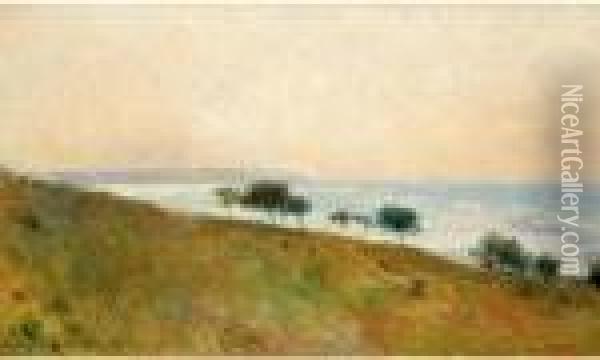 Vue De Berville-sur-mer Oil Painting - Albert Lebourg