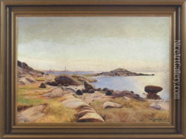 Klippor, Varberg Oil Painting - Olof Krumlinde