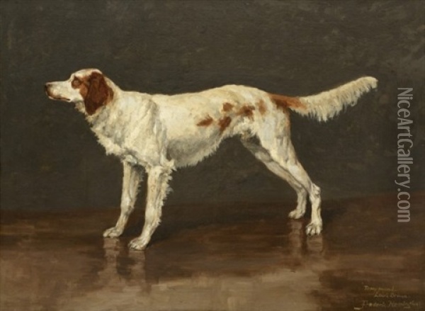 Portrait Of An English Setter Oil Painting - Frederic Remington