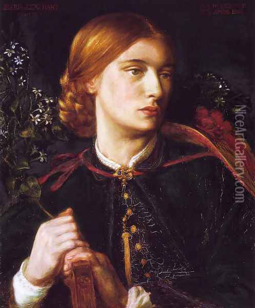 Portrait of Maria Leathart Oil Painting - Dante Gabriel Rossetti