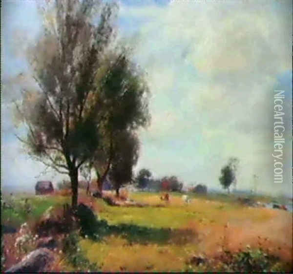 Landskap Vid Holmeja Oil Painting - Gustaf Rydberg