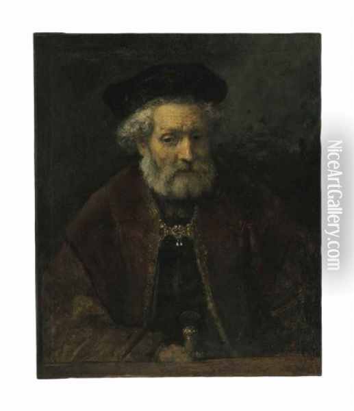 An Old Bearded Man Oil Painting -  Rembrandt van Rijn