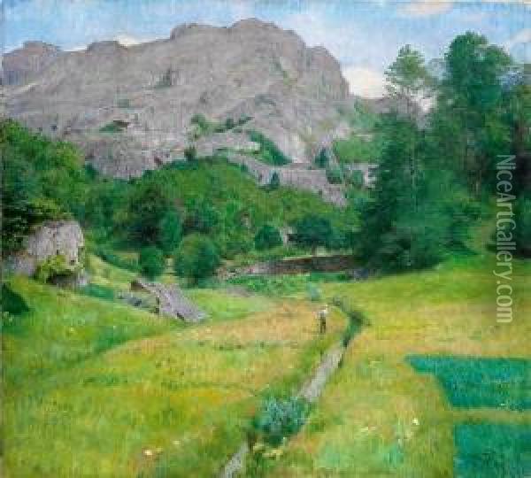 Fra Hidra 1917 1917 Oil Painting - Eilif Peterssen