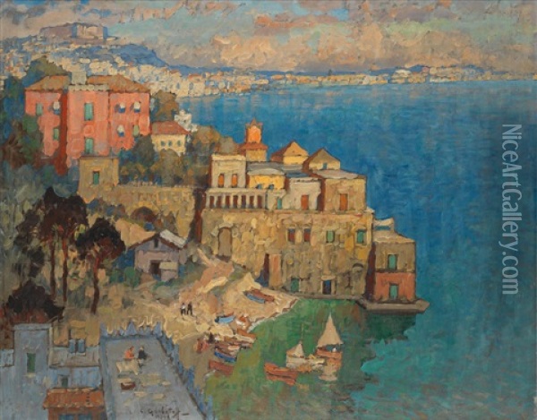 Naples Oil Painting - Konstantin Ivanovich Gorbatov