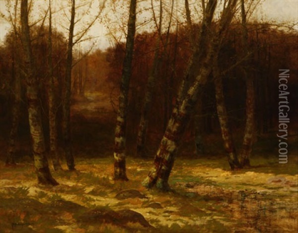 Wooded Landscape Oil Painting - Ralph Davison Miller
