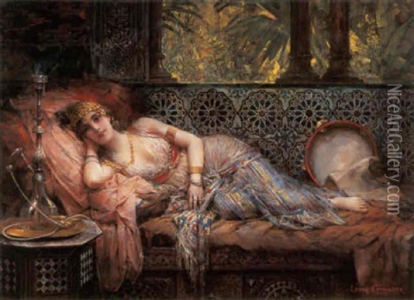 Odalisque Oil Painting - Leon Commere