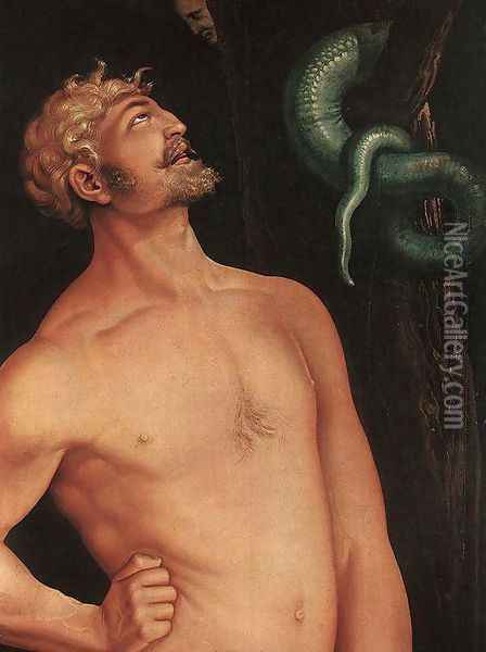 Adam (detail) 1524 Oil Painting - Hans Baldung Grien