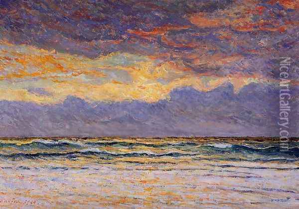 Sunset: Margat Oil Painting - Maxime Maufra