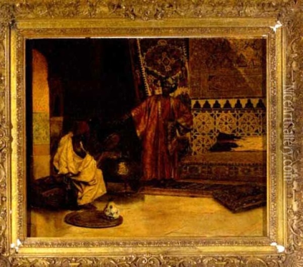 Abyssinian Rug Merchant Oil Painting - Jean-Leon Gerome