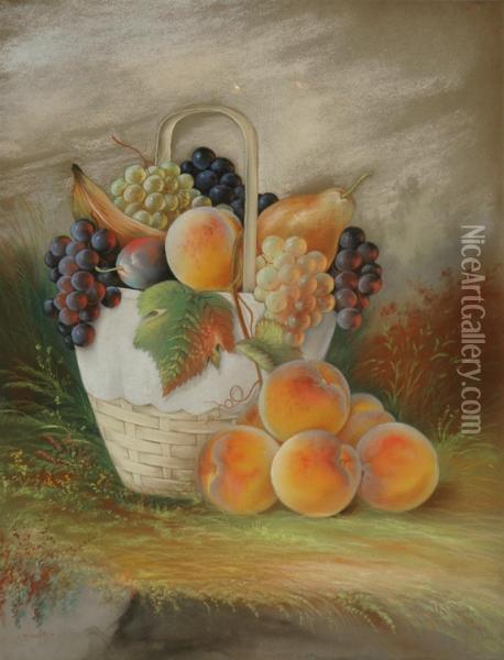 Still Life Of Fruit Oil Painting - John Bower