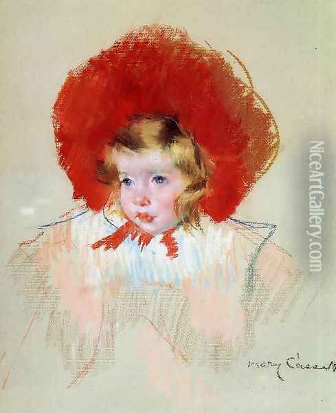 Child with a Red Hat Oil Painting - Mary Cassatt
