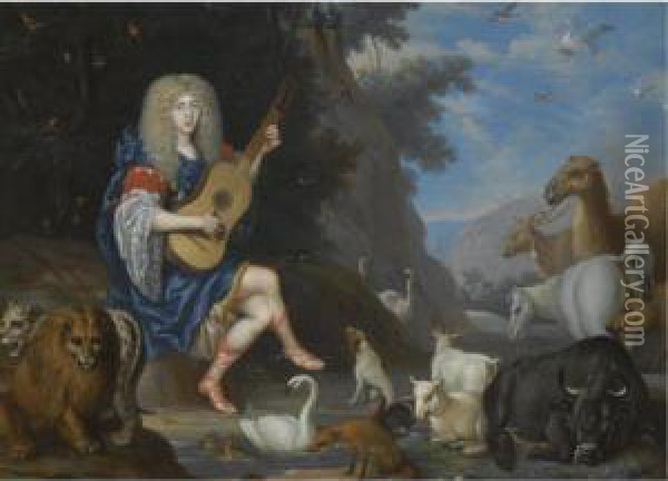 Orpheus Charming The Animals Oil Painting - Joseph Ii Werner