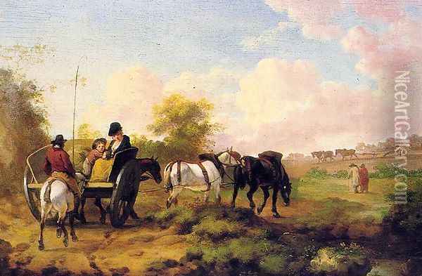 Going to Market 1785 Oil Painting - Julius Caesar Ibbetson