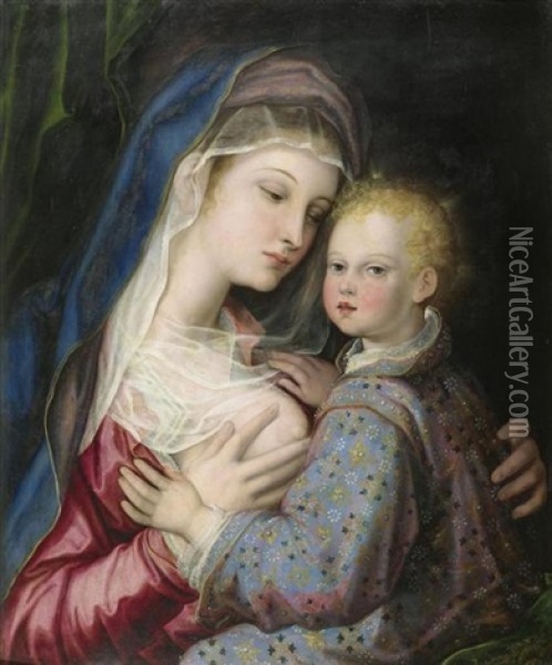 Madonna Mit Kind Oil Painting - Ridolfo del Ghirlandaio