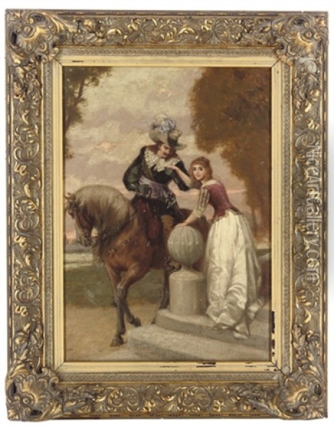 Attention From An Admirer Oil Painting - Charles de La Fosse