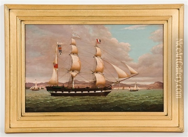 The Merchant Barque 'renown' Heading Down The Clyde Outward-bound For The West Indies Oil Painting - Duncan Mcfarlane