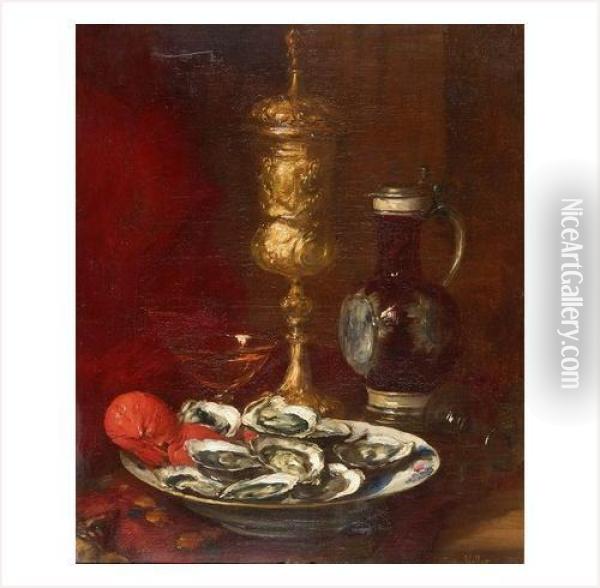 Huitres Et Crustaces Oil Painting - Antoine Vollon