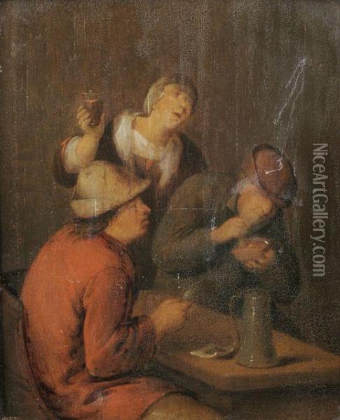 Bauern Im Wirtshaus Oil Painting - Cornelis (Pietersz.) Bega