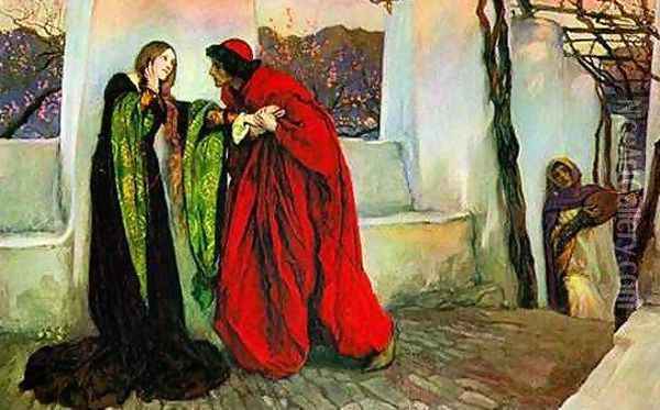 O, Mistress Mine where are you roaming? Oil Painting - Edwin Austin Abbey