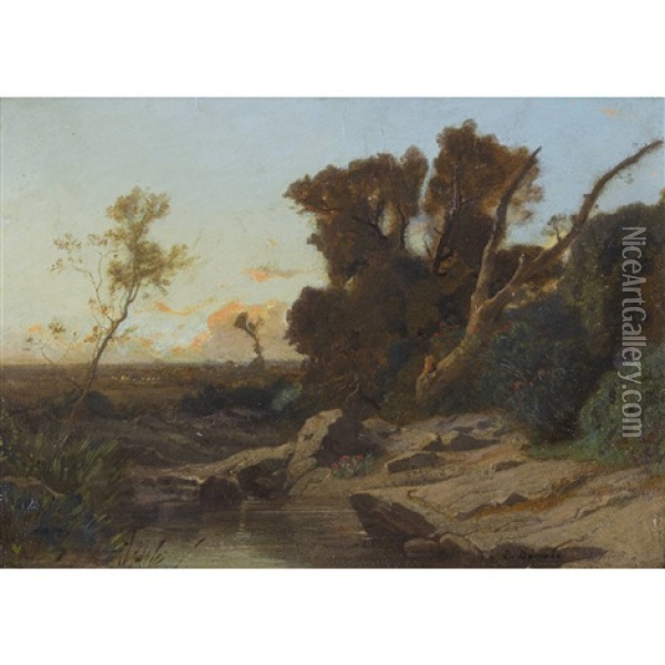Le Ruisseau De Saint-raphael Oil Painting - Etienne Duval
