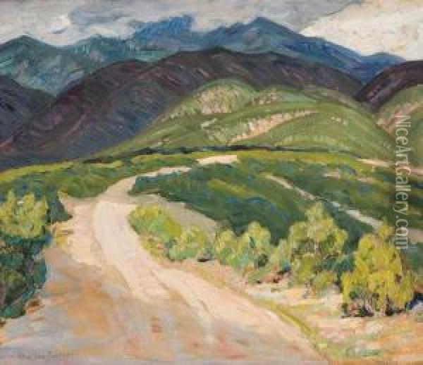 New Mexico Landscape - 1917 Oil Painting - Sheldon Parsons