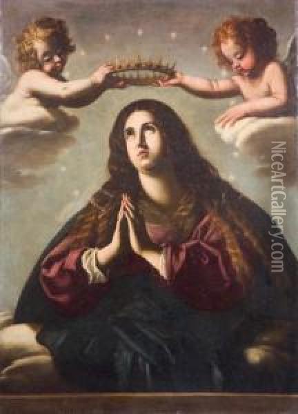La Vergine Incoronata Da Due Angeli Oil Painting - Giovanni Baglione