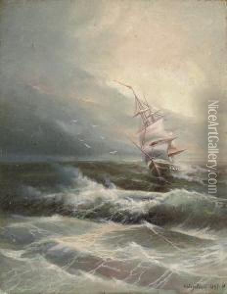 Before The Storm Oil Painting - Ivan Konstantinovich Aivazovsky