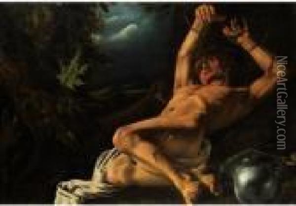 Der Heilige Sebastian Oil Painting - Michelangelo Merisi Da Caravaggio