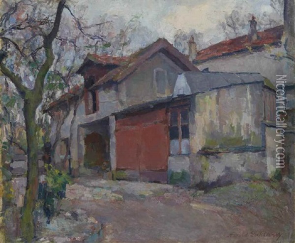 A House In Spring Oil Painting - Arnold Borisovich Lakhovsky