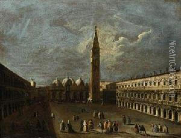 Venezia, Veduta Di Piazza San Marco Oil Painting - Francesco Tironi