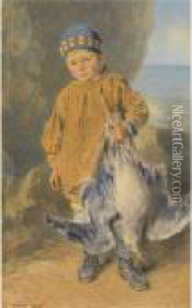 A Fisher Boy Oil Painting - William Henry Hunt