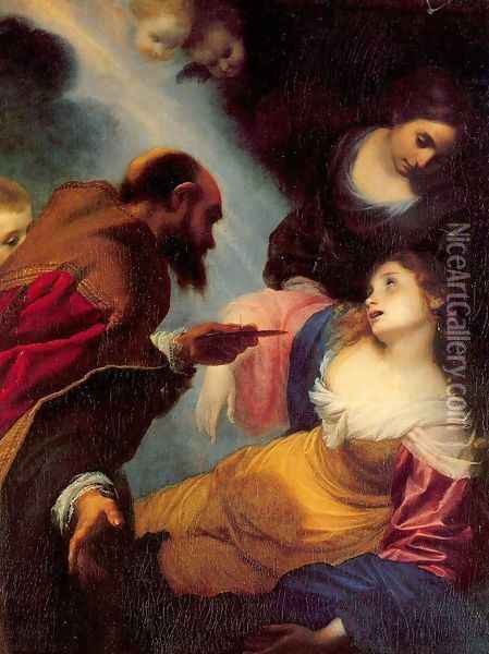 The Death of Saint Petronilla Oil Painting - Simone Pignoni