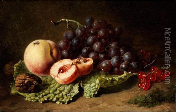 Fruchtestilleben Oil Painting - Adriana-Johanna Haanen