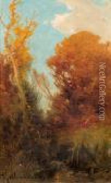 Autumn Landscape Oil Painting - Roman Kochanowski
