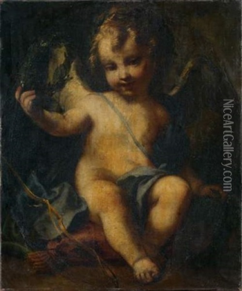 Allegorie De L'amour Vainqueur Oil Painting - Jacopo Amigoni