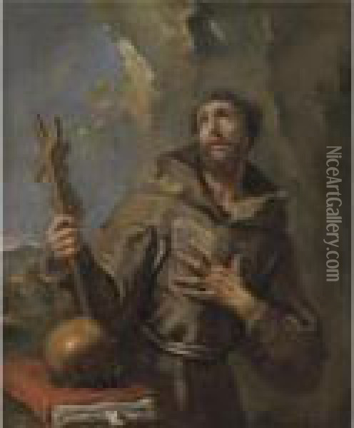 San Francesco In Estasi Oil Painting - Sebastiano Ricci