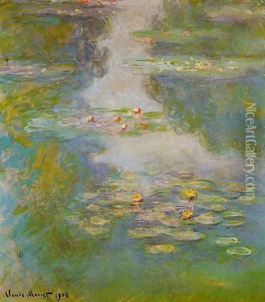 Water-Lilies10 1908 Oil Painting - Claude Oscar Monet