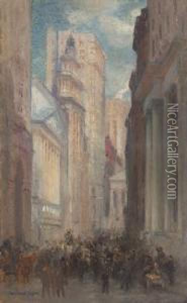 Wall Street Oil Painting - Colin Campbell Cooper