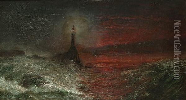 The Lighthouse Oil Painting - Joseph Paul Pettitt