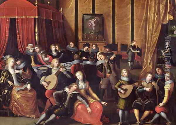 The Spanish Concert or, The Gallant Rest Oil Painting - Louis de Caulery
