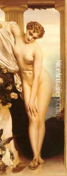 Venus Disrobing For The Bath Oil Painting - Lord Frederick Leighton
